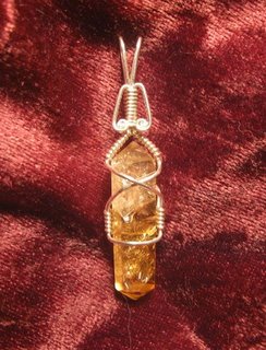 P-43 Citrine crystal wrapped in sterling silver $35.jpg